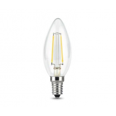 Лампа Gauss LED Filament Свеча прозр. E14 7W 550lm 2700К 1/10/50 (103801107)
