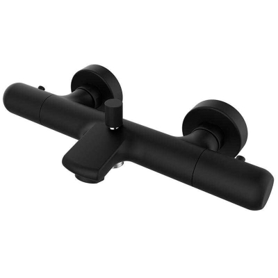 Enter Plus смеситель-термостат для ванны/душа, черный (в к-те штанга, ручной душ) 35216320