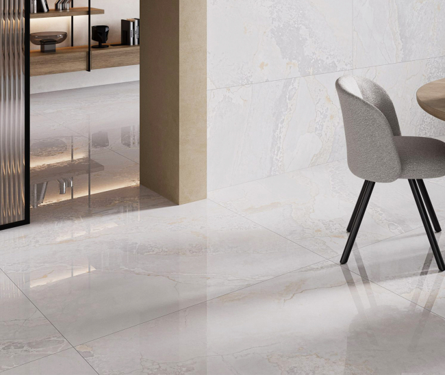 Planet White Metal Shine 120x120 R